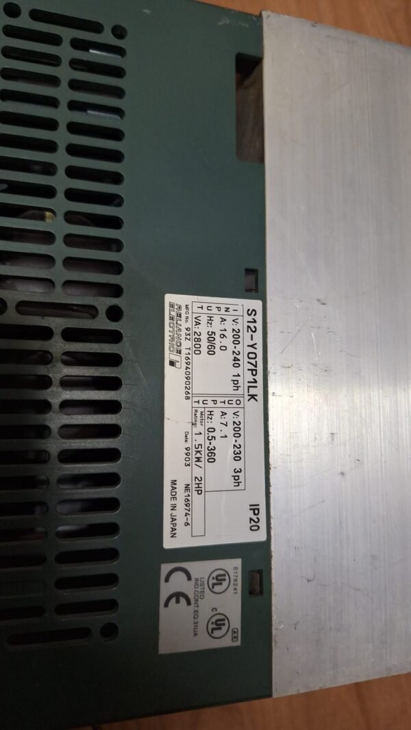 Reliance Electric SP120 AC DRIVE Model S12 - Y07P1LK (5) Reliance Electric SP120 AC Drive (Model S12-Y07P1LK)